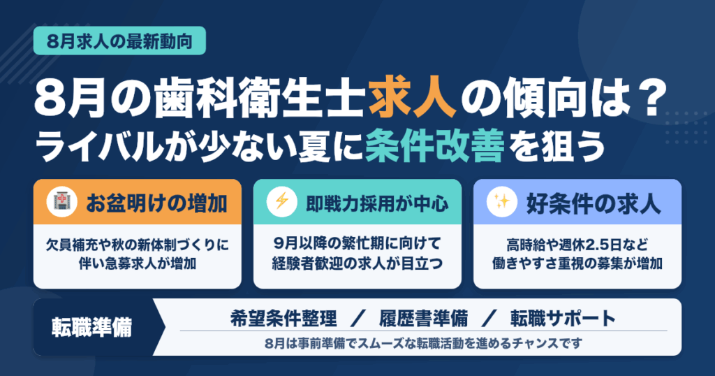 【8月必見】歯科衛生士求人の最新動向