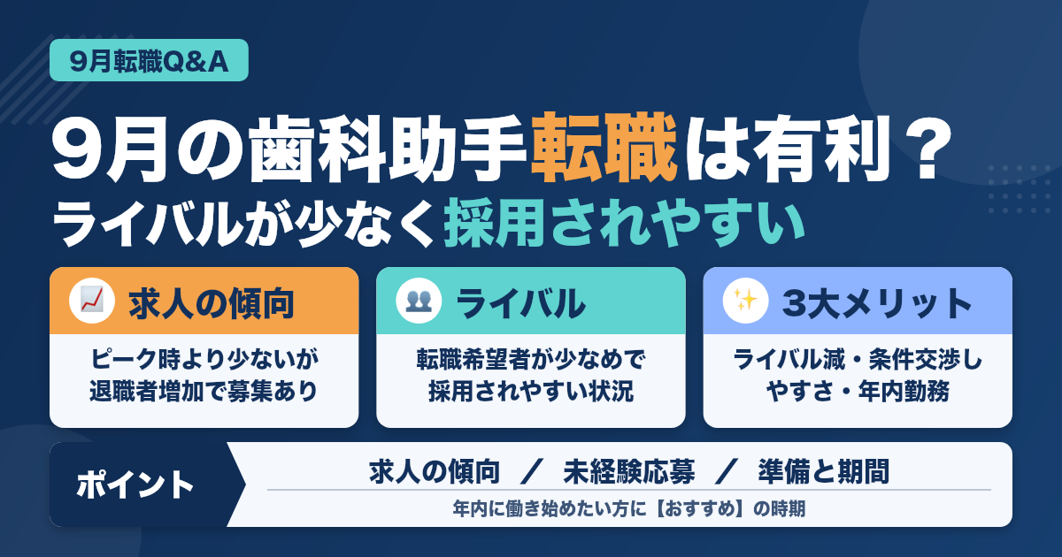 歯科助手の9月転職活動Q&Aまとめ