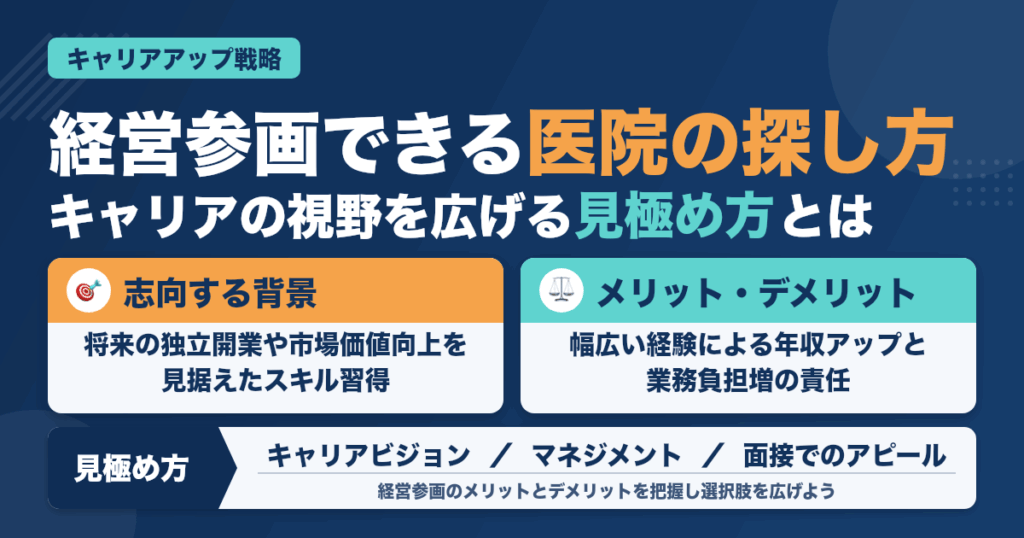 歯科医師が経営に関われる医院をどう見つける？キャリアアップの鍵と見極め方