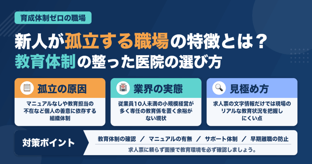 育成体制ゼロ？新人が孤立する職場とは見極め方と対策