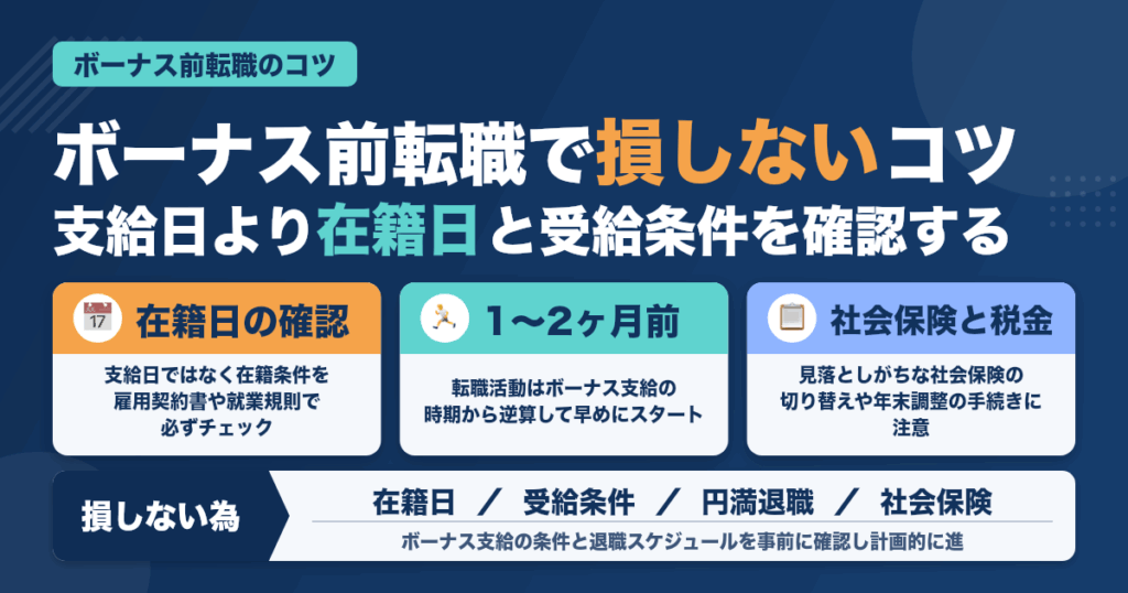 ボーナス前転職で損しないコツ5選