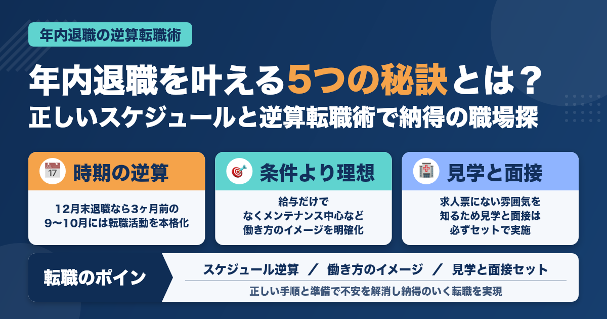 年内退職を叶える逆算転職術5選