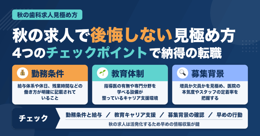 秋に増える歯科求人、どう見極める？