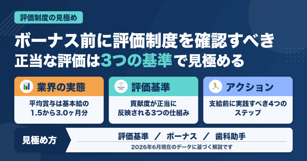 夏のボーナス前に確認したい歯科医院の評価制度と見極め方