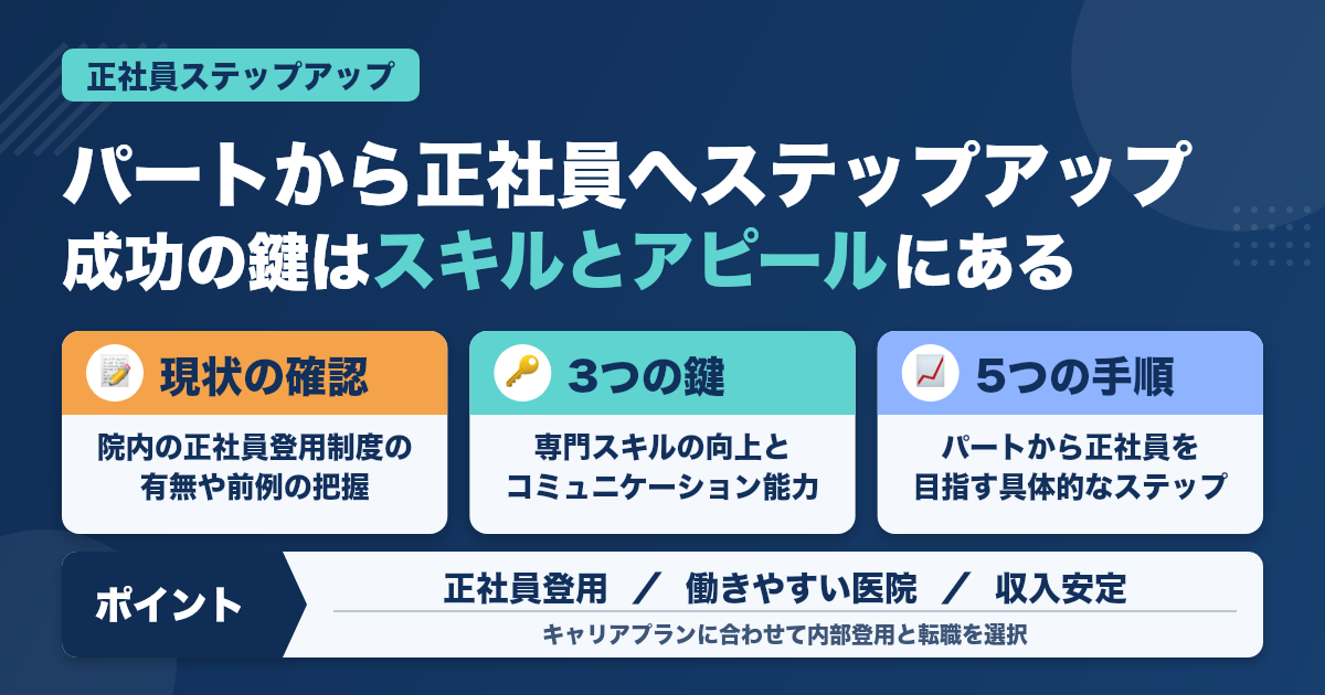 パートから正社員へ。歯科助手のステップアップ法と成功の秘訣