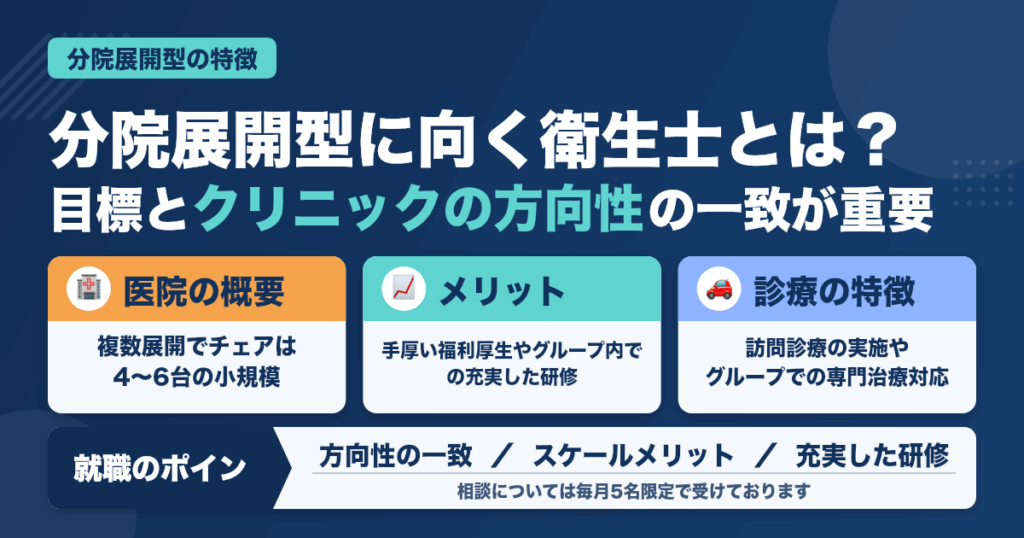 【分院展開型歯科医院】合う歯科衛生士、合わない歯科衛生士